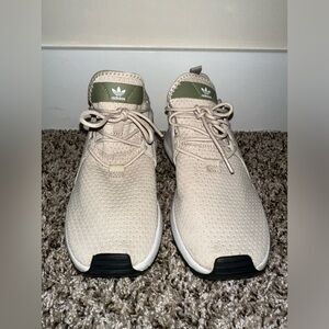 Barely worn adidas size 7 tan and green sneakers